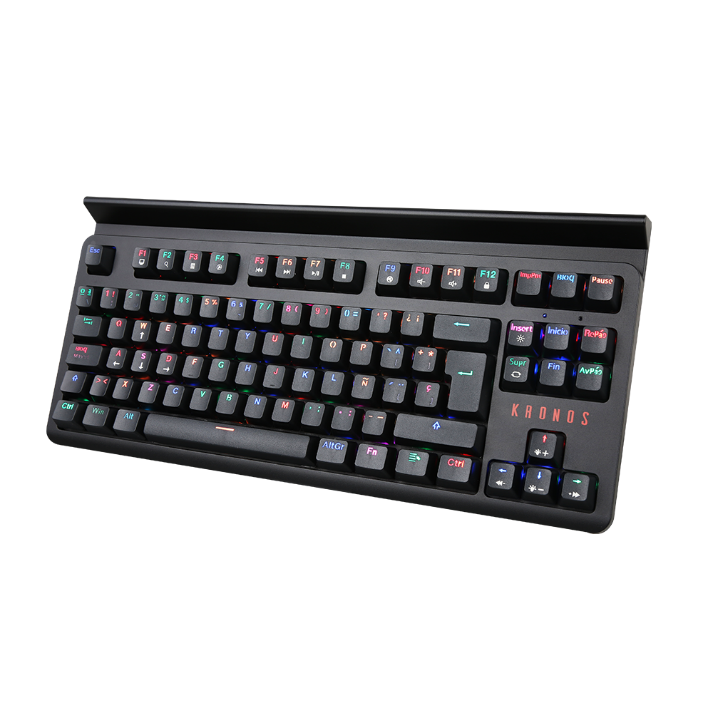 Teclado gamer mecánico Kronos Dual Blade, conexión USB e
